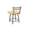 Holland Bar Stool Co 18" Low Back Swivel Vanity Stool, Nickel Finish, Nat Oak Seat 41118ANNatOak - alternate 4
